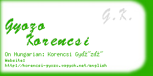 gyozo korencsi business card